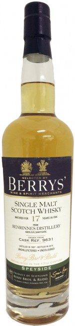 Buy Berrys' Benrinnes 17 Year Old Single Malt Scotch 1997 Online