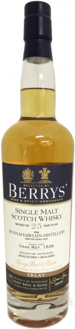 Buy Berrys' Bunnahabhain 25 Year Old Single Malt Scotch 1990 Online