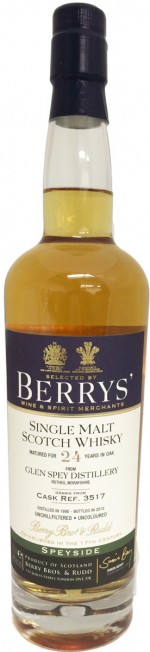 Buy Berrys' Glen Spey 24 Year Old Single Malt Scotch 1990 Online