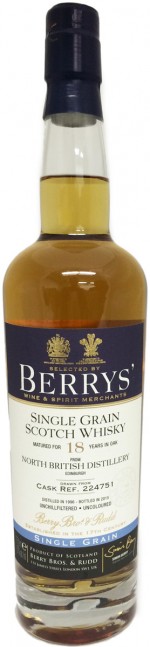 Buy Berrys' North British Distillery 18 Year Old Single Grain Scotch 1996 Online