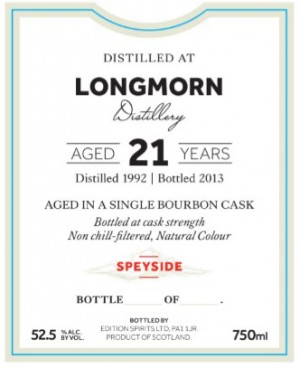 Buy First Editions Longmorn 21 Year Old Single Malt Scotch Online