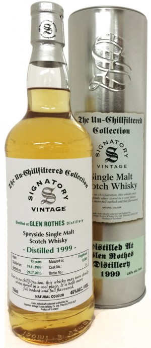Buy Signatory Glenrothes 15 Year Old Single Malt Whisky Online